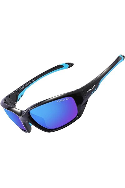 PUKCLAR Polarised Sports Sunglasses for Men Women - Lightweight TR90 Frame, U...