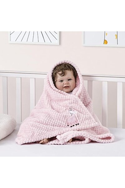 CREVENT 76X102CM Cute Plush Cozy and Warm Fleece Baby Blanket for Girls Infan...