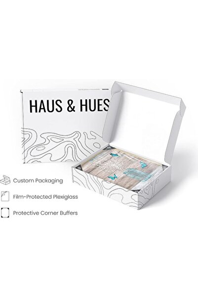 HAUS AND HUES لوحات فنية جدارية للنباتات - مجموعة من 4 مطبوعات ديكور نباتية، ...