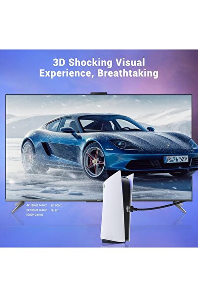 Etseinri HDMI 2.1 Cable 2M Certified 48Gbps Ultra High Speed HDMI® Cable 4K 2...