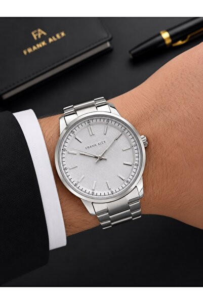 Frank Alex Special for Suit Premium Men's Wristwatch Steel Band 2 Years Warra...