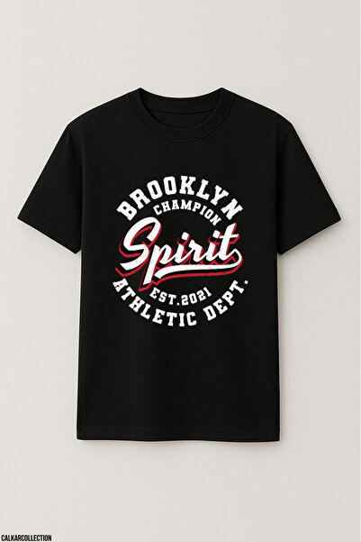 CALKARCOLLECTION Unisex Oversize Brooklyn Spirit Tshirt