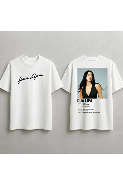 MAGORS Dua Lipa majica sa printom, unisex, oversized kroj, 100% pamuk, okrugl...