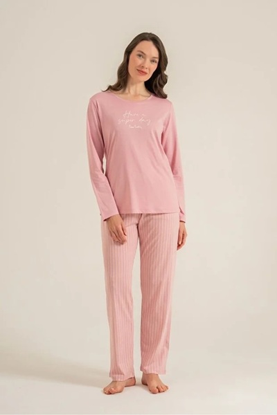 Pierre Cardin Modal Cotton Circular Neck Long Sleeve Women's Pajama Set