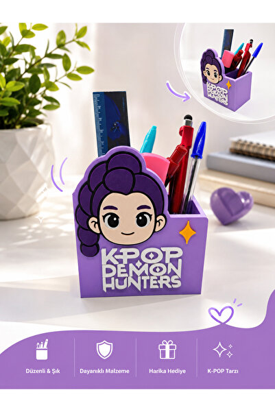 farist حامل أقلام KPOP Demon Hunters – منظم أقلام لسطح المكتب بطباعة ثلاثية ا...