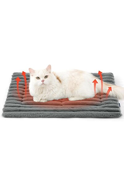 KASTWAVE Self Warming Cat Bed, Self Heating Cat Dog Crate Mat, Indoor & Outdo...