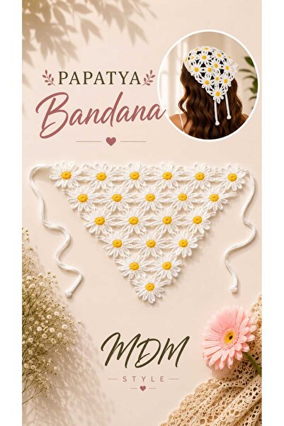 mdm style White Daisy Bandana