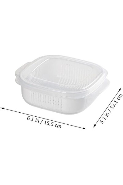 Tazweeq 6 Pcs Food Storage Containers, Fruit Fridge Containers with Removable...