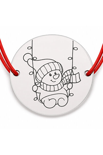Simoshop Brățară argint 925 cu bănuț om de zăpadă cu instalație luminoasă, șn...