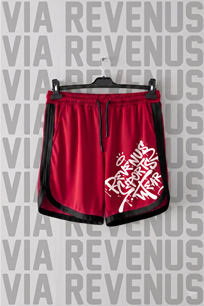Vordevia Graffiti Printed Unisex Retro Varsity Sports Training Shorts