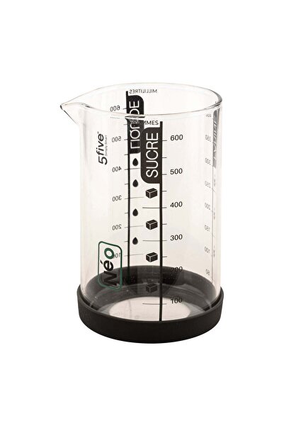 FİVE Cana de măsurare 0.6L - Negru, Roșu - Silitop