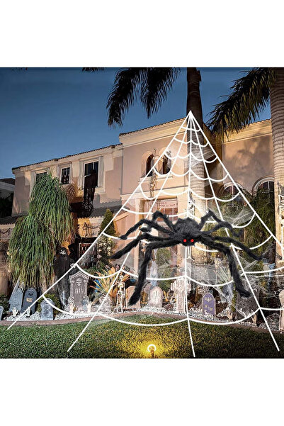 GGEROU Holiday decorations Spider Web, 150cm Giant Spider,7M Large Spider Web...