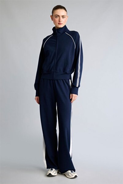 DeFacto Cotton Straight Fit Standard Leg Standard Length Modal Sportsman Navy...