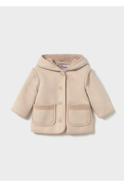 MAYORAL Baby Girl Coat with Hood and Plush Inside and Pockets 2434