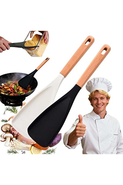 Morvena Picks Acest set multifuncțional de spatule/linguri din 2 piese facili...