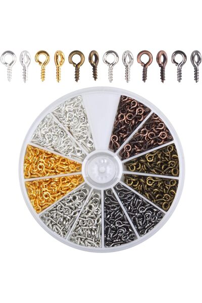 STARSTAR Screw eyelet, 1200 mini eyelet hook holes with thread