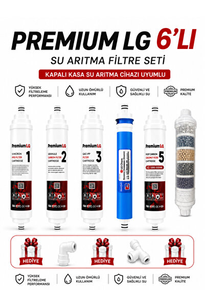 SUCOOL ARITMA Premium LG Su Arıtma Filtresi Kapalı Kasa Iki Tarafı Ouick 6'lı...