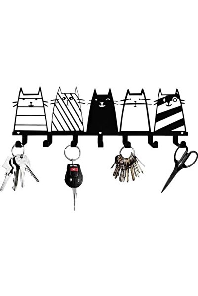 STARSTAR This multi - functional black wall - mounted key holder features 7 m...