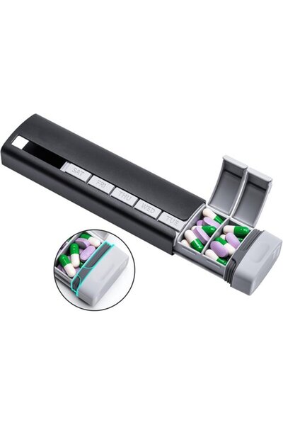 STARSTAR Pillbox 7-Day Metal Travel Premium Aluminum Weekly Organizer Cute Ca...