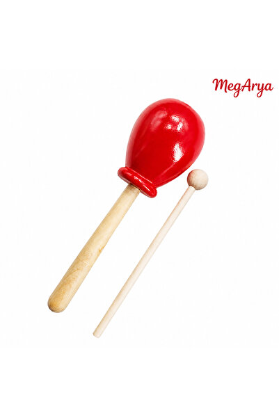 MegArya Dragon Head Wooden Clapper Orff Musical Instrument | Red Mini Fish Sh...