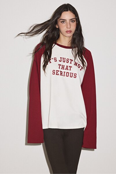 Stradivarius Reglan kollu uzun kollu t-shirt