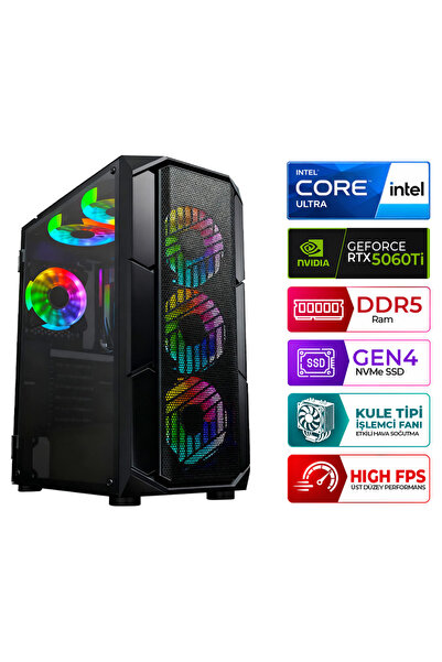 XASER North X40 Intel Ultra 5 225F 16GB DDR5 Ram 512GB M.2 NVMe SSD 8GB RTX50...