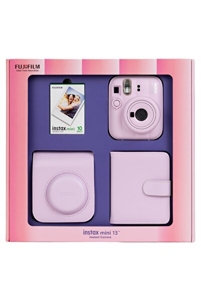Fujifilm Instax mini 13 Pembe Fotoğraf Makinesi 10'lu Film Kare Albüm ve Deri...