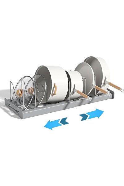 Dotail Extendable Lid Holder, 7 Adjustable Dividers, ABS and Stainless Steel,...