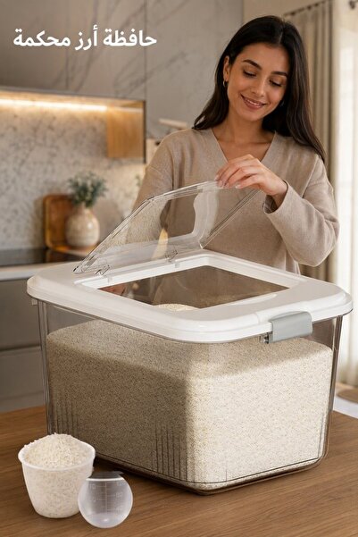 Generic 1pc Plastic Airtight Rice Container Grain Dispenser Kitchen Transpare...
