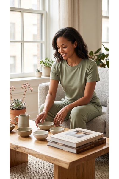 AHMERA Pastel Green Women's Regular Fit Short Sleeve Basic T-Shirt