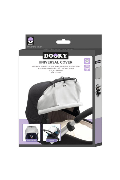 DOOKY Husă universală pentru cărucior și scaun auto, gri