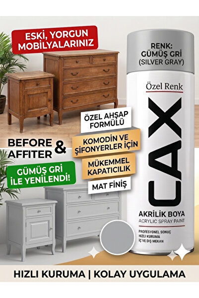 caxcolors CAX Akrilik Sprey Boya 400ml - Mobilya Yenileme Boyası, Komodin & Ş...