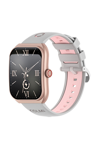 COLMI Smartwatch P86 Cu curea roz-aurie pentru telefoane cu ecran