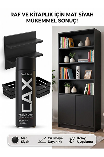 caxcolors CAX Akrilik Sprey Boya 400 ml – Mobilya, Raf, Kitaplık ve Ahşap Hız...