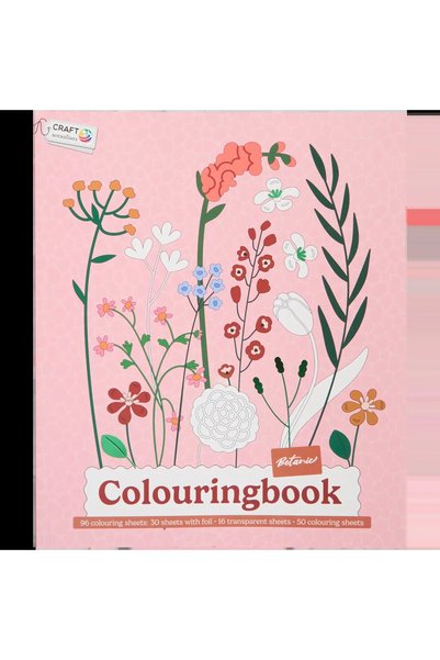 Decotime Set Carte de Colorat Antistres Botanic + 12 Faber-Castell, 96 pagini