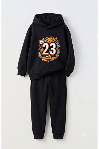 Let's Wear Basketball 23 Printed Premium Sweatshirt & Sweatpants Set for Kids...