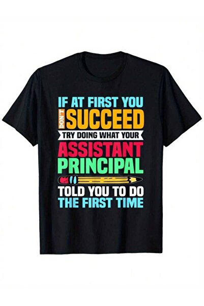 26LIK Funny Assistant Principal T-Shirt Men - Humorous Typography Design, Sof...