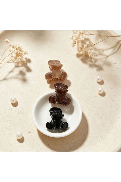 idei Set of 3 mini hair clips 2.5 cm, colors delivered randomly, practical ha...