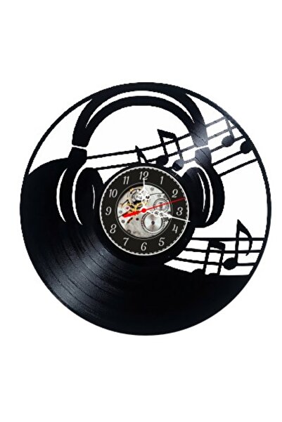 OEM Ceas de perete decorativ din disc de vinil, Model Căști, DJ, Figurine cu ...