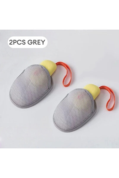 Choice3 2Pcs-Grey 1~8Pcs New Foaming Soap Bag Net Mesh Massage Exfoliator Pou...