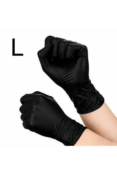 Choice 100PCS Black-L 10/60/100PCS Disposable Black Nitrile Gloves Housework ...