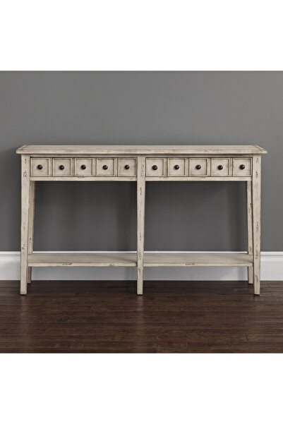 Crestview Collection Newcastle Antique White Console