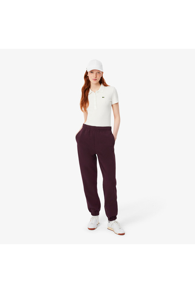 Lacoste Kadın Straight Fit Bordo Eşofman Altı