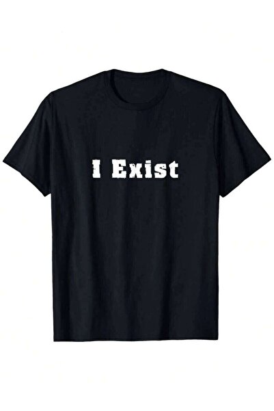LİNA06 Men'S "I Exist" Motivational Philosopher Quote T-Shirt - 180g 100% Cot...