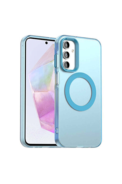 Techsuit Калъф за Samsung Galaxy A35 5G, CandyCase MagSafe, бяло-син