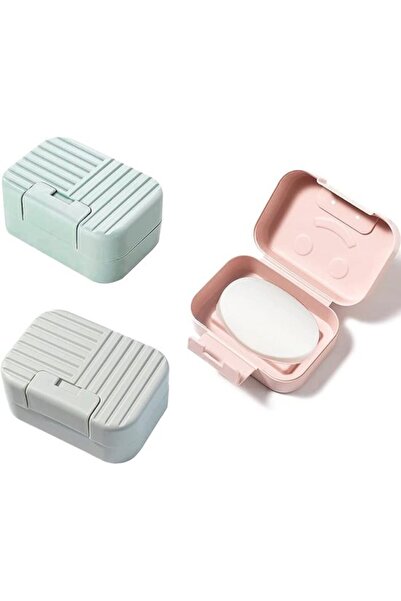 STARSTAR 3 Pcs Portable PP Travel Soap Box, Quick-Drying Waterproof Soap Stor...
