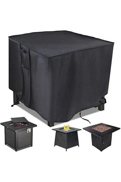 STARSTAR Gas fire pit table cover, square, 28 x 28 x 25 inches - 210D heavy-d...