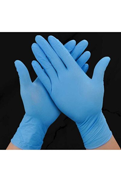 STARSTAR Blue nitrile disposable gloves, powder-free, size M, 100 gloves per ...