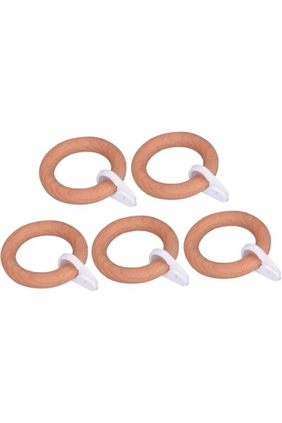STARSTAR 5-pack of wooden curtain rings, curtain rings, curtain decorations, ...