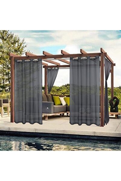 STARSTAR 2-panel sheer waterproof outdoor blinds with hanging rings for patio...